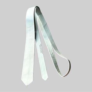 Antevic Mint Green Soft Genuine Leather Neck Tie Made in Spain